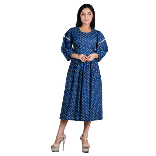 blue summer cottan dress